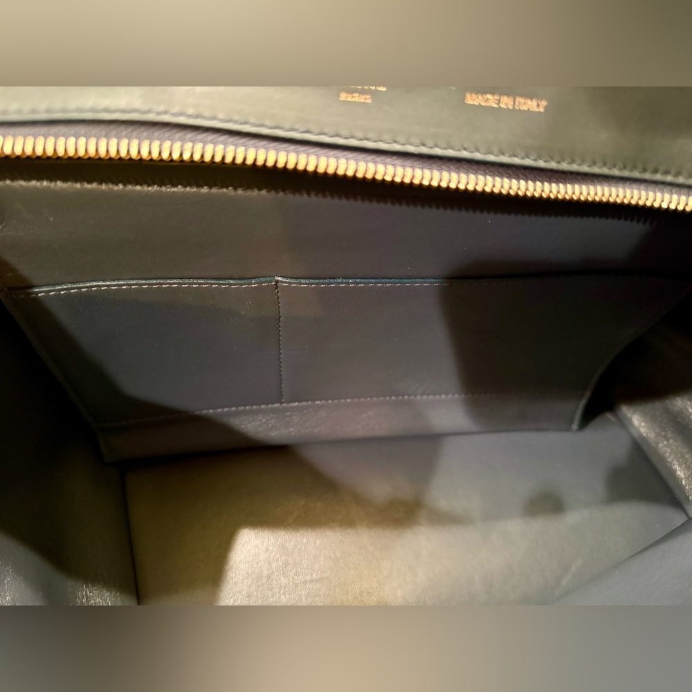 💎RARE GEM💎 Genuine CELINE Croc Embossed Trapèze Bag - RARE TEAL COLOR‼️ - Picture 15 of 15